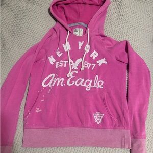 American Eagle Outfitters Pink Hoodie Sweater